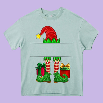 Christmas Elf Custom Name Heavy Core Tee Designed By Artiststas