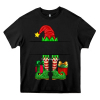 Black christmas elf custom name Heavy Core Tee - Artiststas
