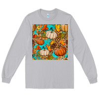 Moon Dust fall pumpkin seamless pattern Long Sleeve Tee - BundleAndBundleShop