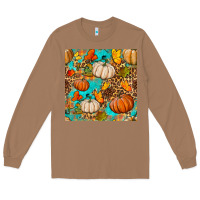 Toasted Coconut fall pumpkin seamless pattern Long Sleeve Tee - BundleAndBundleShop