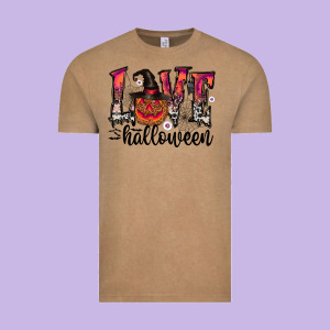 Love Halloween Vintage Tee Designed By Cowhidedigitalart