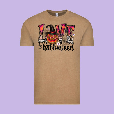 Love Halloween Vintage Tee Designed By Cowhidedigitalart