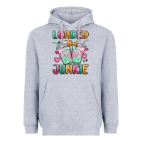 Heather Grey loaded tea junkie Heavyweight Hoodie - MaliasSmallBusiness