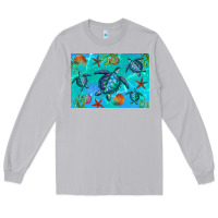 Moon Dust Turtle Seashells Starfish Long Sleeve Tee - Artiststas