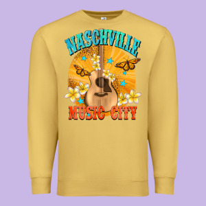 Naschville Music City Premium Sweatshirt Designed By Nancycooperartshop