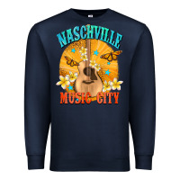 Navy naschville music city Premium Sweatshirt - NancyCooperArtShop