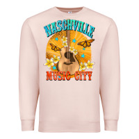 Pale Pink naschville music city Premium Sweatshirt - NancyCooperArtShop