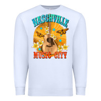 White naschville music city Premium Sweatshirt - NancyCooperArtShop