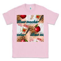 Bubblegum Pink Best Teacher Seamless Pattern Classic Tee - BundleAndBundleShop