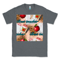Charcoal Heather Best Teacher Seamless Pattern Classic Tee - BundleAndBundleShop