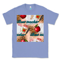 Colony Blue Best Teacher Seamless Pattern Classic Tee - BundleAndBundleShop