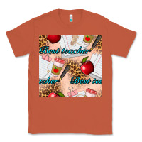 Copper Best Teacher Seamless Pattern Classic Tee - BundleAndBundleShop