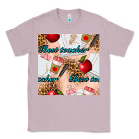 Lilac Best Teacher Seamless Pattern Classic Tee - BundleAndBundleShop