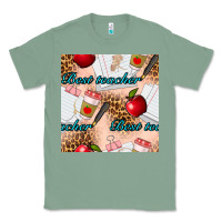 Sage Best Teacher Seamless Pattern Classic Tee - BundleAndBundleShop