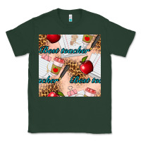 Sports Green Best Teacher Seamless Pattern Classic Tee - BundleAndBundleShop
