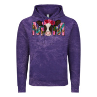 Cloud Purple mom with cow mothers day Vintage Hoodie - texasbilliewilder