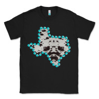 Black Texas Map Cowhide Turquoise Gemstone Classic Tee - Bettercallsaul