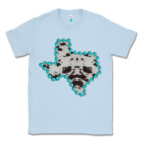 Dusty Blue Texas Map Cowhide Turquoise Gemstone Classic Tee - Bettercallsaul