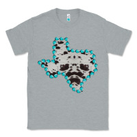 Heather Grey Texas Map Cowhide Turquoise Gemstone Classic Tee - Bettercallsaul