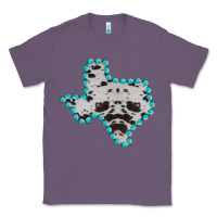 Lavender Texas Map Cowhide Turquoise Gemstone Classic Tee - Bettercallsaul