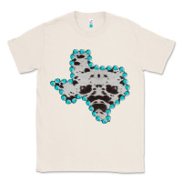 Natural Texas Map Cowhide Turquoise Gemstone Classic Tee - Bettercallsaul
