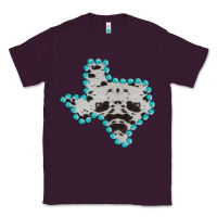Plum Texas Map Cowhide Turquoise Gemstone Classic Tee - Bettercallsaul
