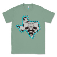 Sage Texas Map Cowhide Turquoise Gemstone Classic Tee - Bettercallsaul