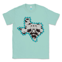 Seafoam Texas Map Cowhide Turquoise Gemstone Classic Tee - Bettercallsaul
