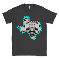 Smoke Texas Map Cowhide Turquoise Gemstone Classic Tee - Bettercallsaul