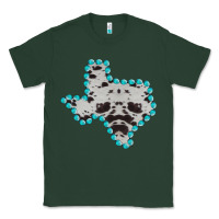 Sports Green Texas Map Cowhide Turquoise Gemstone Classic Tee - Bettercallsaul