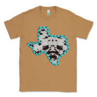 Toasted Coconut Texas Map Cowhide Turquoise Gemstone Classic Tee - Bettercallsaul