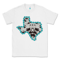 White Texas Map Cowhide Turquoise Gemstone Classic Tee - Bettercallsaul