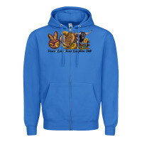 True Royal Peace Love Texas Longhorn Bull Zipper Hoodie - LillyAllenDesigns