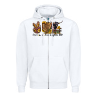 Peace Love Texas Longhorn Bull Zipper Hoodie | Teevron