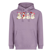 Lavender valentines day ghost Heavyweight Hoodie - MaliasSmallBusiness