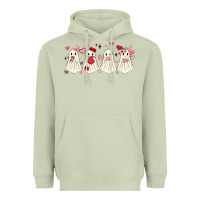 Matcha valentines day ghost Heavyweight Hoodie - MaliasSmallBusiness