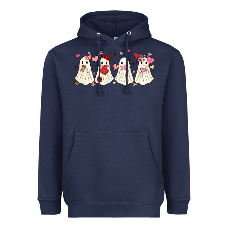 Valentines Day Ghost Heavyweight Hoodie by MaliasSmallBusiness | Teevron