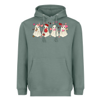 Sage valentines day ghost Heavyweight Hoodie - MaliasSmallBusiness