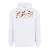White valentines day ghost Heavyweight Hoodie - MaliasSmallBusiness
