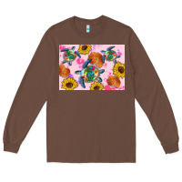 Chestnut Sunflowers Turtle Long Sleeve Tee - Artiststas