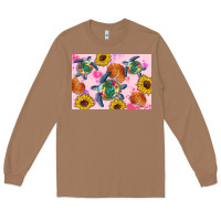 Toasted Coconut Sunflowers Turtle Long Sleeve Tee - Artiststas