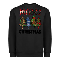 Black merry christmas trees Heavyweight Sweatshirt - RanaPortraitStore