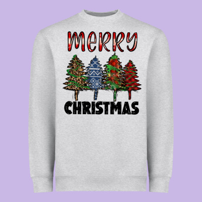 Merry Christmas Trees Heavyweight Sweatshirt Designed By Ranaportraitstore
