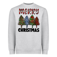 Heather Grey merry christmas trees Heavyweight Sweatshirt - RanaPortraitStore