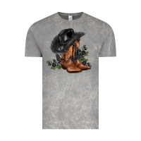 Cloud Rock black cowgirl  and roses Vintage Tee - AdoDesignShop