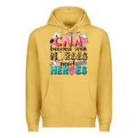 Antique Gold Western CNA Because Nurses Need Heroes Premium Hoodie - LillyAllenDesigns