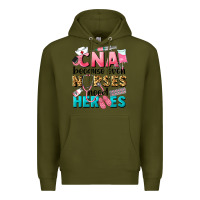 Army Green Western CNA Because Nurses Need Heroes Premium Hoodie - LillyAllenDesigns