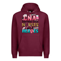 Burgundy Western CNA Because Nurses Need Heroes Premium Hoodie - LillyAllenDesigns