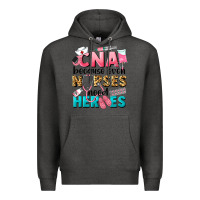 Charcoal Heather Western CNA Because Nurses Need Heroes Premium Hoodie - LillyAllenDesigns