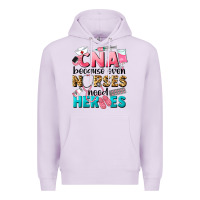 Lilac Western CNA Because Nurses Need Heroes Premium Hoodie - LillyAllenDesigns